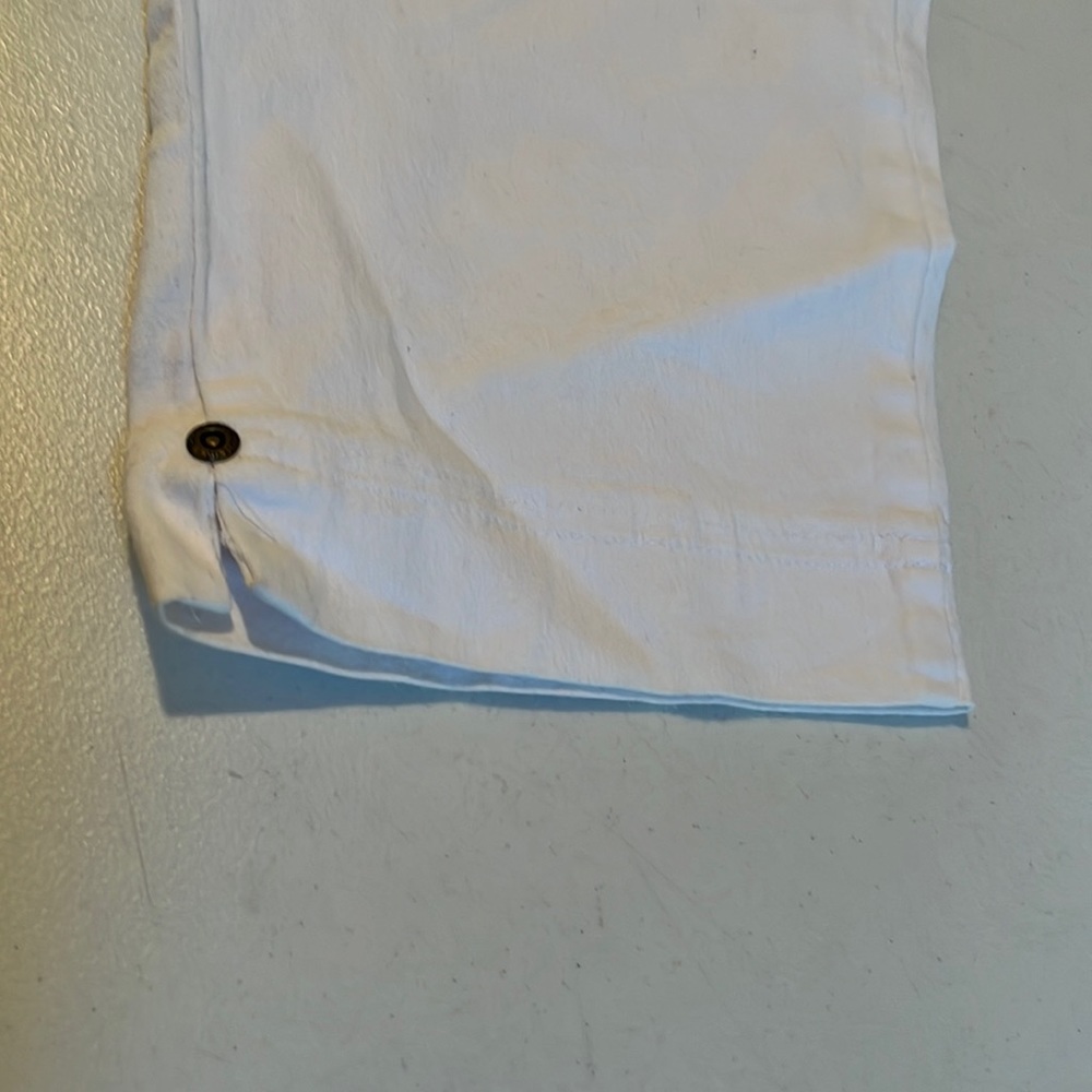 Route 66 size large white cropped stretch flat front elastic waist denim legging - Picture 10 of 12